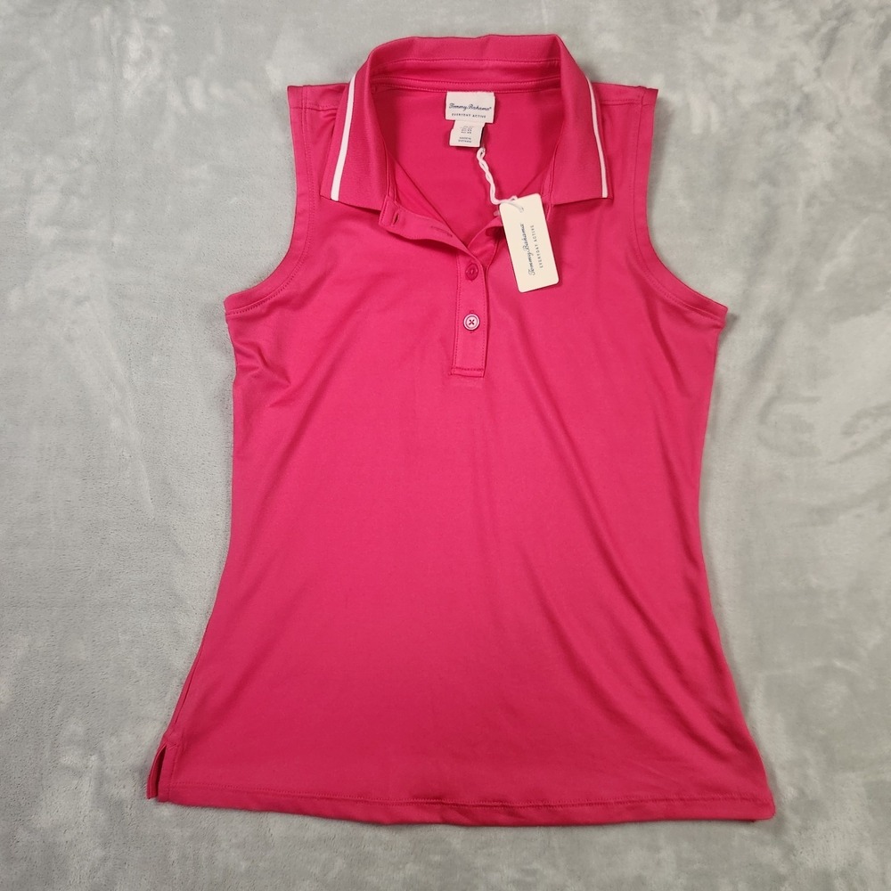 Tommy Bahama Everyday Active Sleeveless Polo NWT Size XS Pink Athleisure Golf